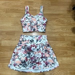 Brand New Floral Tennis Skirt Set- Size S! Ellie Activewear
